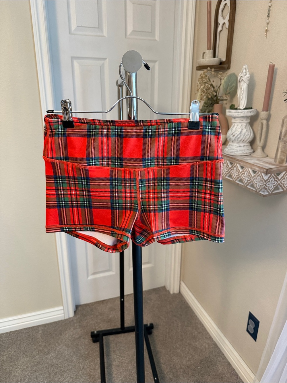 RokFit Women's Red Plaid Shorts